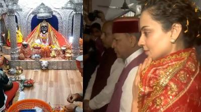 मंडी लोकसभा सीट से बीजेपी उम्मीदवार कंगना रनौत ने भीमाकाली मंदिर में की पूजा- अर्चना, यहां देखें वीडियो