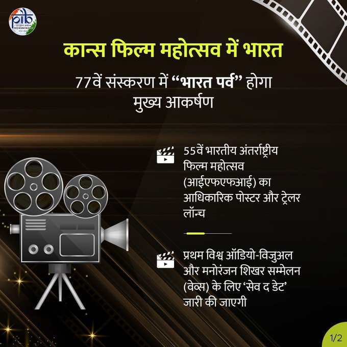 भारत 77वें कान फिल्म महोत्सव (14-25 मई) में लेगा भाग
