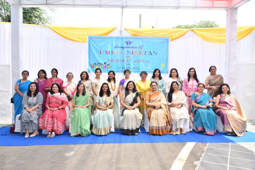 वायु सेना परिवार कल्याण संघ की अध्यक्ष द्वारा उम्मीद निकेतन का किया गया उद्घाटन