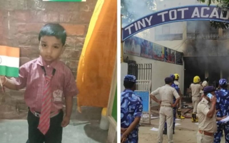 टिनी टॉट एकेडमी स्कूल के गटर में मासूम की लाश मिलने से हड़कंप, 10 मिनट का सीसीटीवी फुटेज गायब