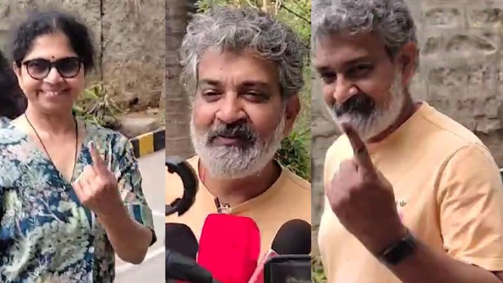 दुबई से वोट डालने आये एस.एस. राजामौली, हवाई अड्डे से सीधे पहुंचे मतदान केंद्र