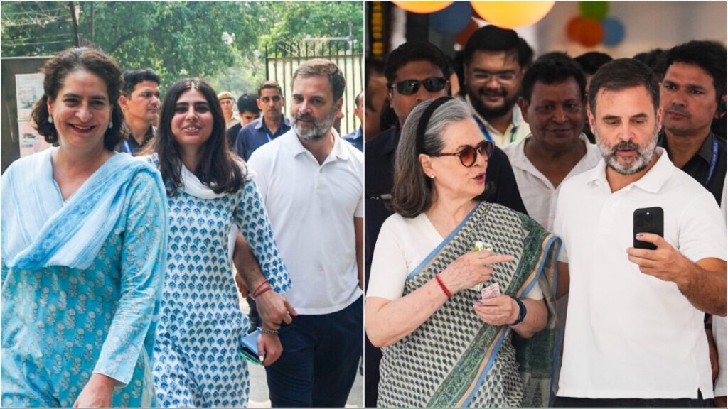 प्रियंका गांधी वाड्रा के बच्चों रेहान, मिराया और राहुल व सोनिया गांधी ने डाला वोट, सभी से मतदान करने के लिए की अपील