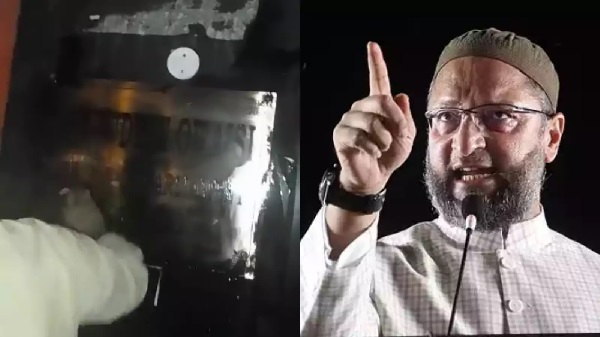 ओवैसी के दिल्ली वाले घर पर फेंकी गई काली स्याही, भड़के ओवैसी ने भाजपा पर साधा निशाना