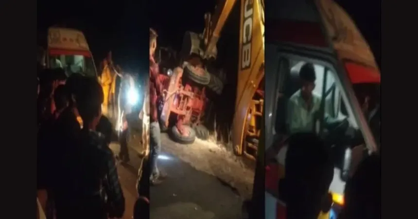 राजगढ़ में बारातियों से भरी ट्रैक्टर-ट्रॉली पलटी, 13 लोगों की मौत; जेसीबी से निकालने पड़े शव