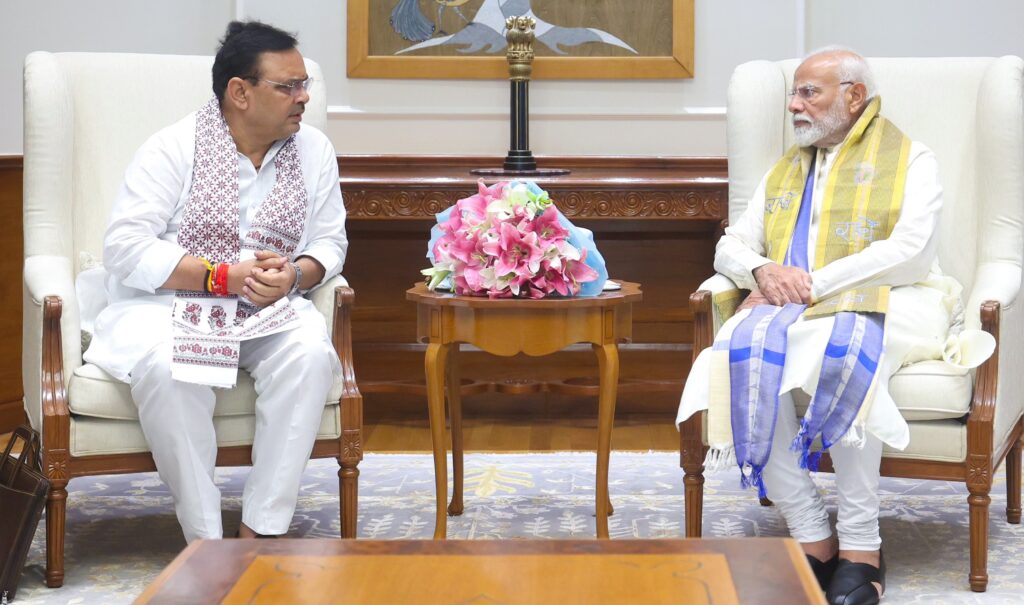 राजस्थान के मुख्यमंत्री भजन लाल शर्मा ने पी एम् मोदी से मुलाकात की