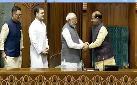 ओम बिरला चुने गए स्पीकर तो लोकसभा में दिखी बेहद खास तस्वीर, पीएम मोदी और राहुल आए साथ
