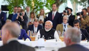 प्रधानमंत्री ने जी7 शिखर सम्मेलन में आर्टिफिशियल इंटेलिजेंस एंड एनर्जी, अफ्रीका एंड द मेडिटेरियन पर आउटरीच सत्र में लिया भाग