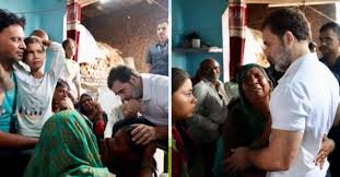 हाथरस भगदड़ में जान गवाने वालों के परिजनों से राहुल गांधी ने की मुलाकात