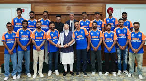 T20 वर्ल्ड कप 2024 जीतने के बाद टीम इंडिया ने की पीएम मोदी से मुलाकात, एयरपोर्ट पर हुआ शानदार स्वागत