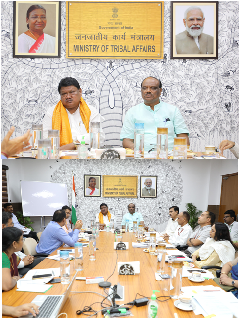 जुएल ओराम ने अगले 100 दिनों के लिए जनजातीय कार्य मंत्रालय की योजनाओं और प्रमुख पहलों की प्रगति की समीक्षा की
