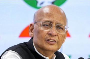 कांग्रेस ने अभिषेक मनु सिंघवी को विधि, मानवाधिकार और आरटीआई विभाग का अध्यक्ष नियुक्त किया