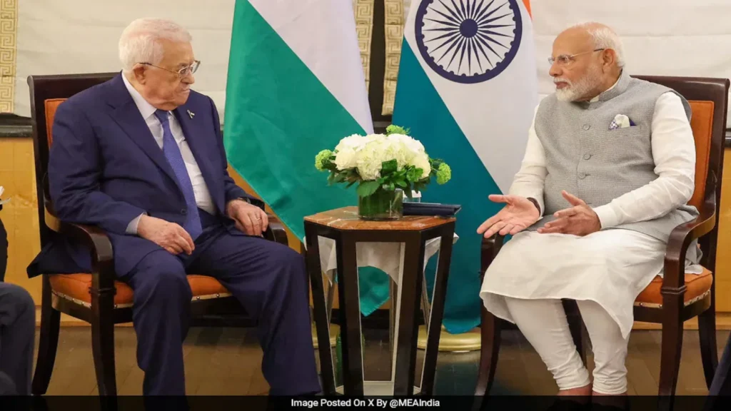 प्रधानमंत्री मोदी की फिलिस्तीनी राष्ट्रपति महमूद अब्बास से मुलाकात: विदेश मंत्रालय का बयान