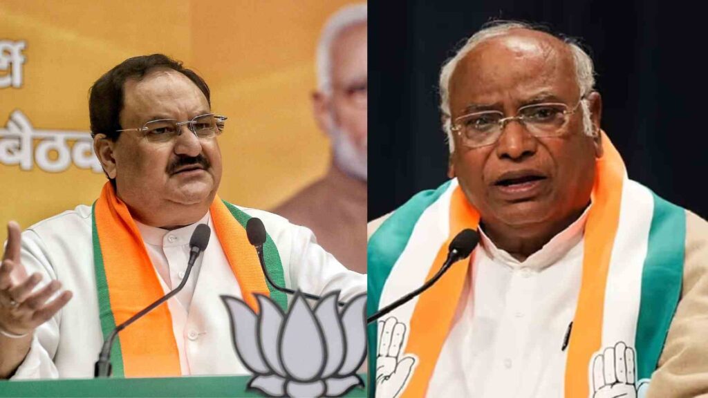 जेपी नड्डा का मल्लिकार्जुन खड़गे को पत्र: कांग्रेस पर नामदार युवराज के दबाव का आरोप