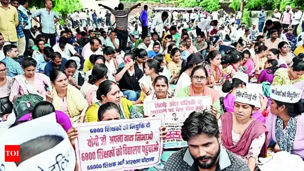 शिक्षक दिवस पर 69,000 शिक्षक भर्ती के अभ्यर्थियों का प्रदर्शन: न्याय की गुहार