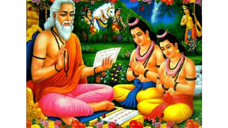 नाटक का महत्वपूर्ण दृश्य: जब महर्षि वाल्मीकि ने लव-कुश को श्रीराम के सामने प्रस्तुत किया