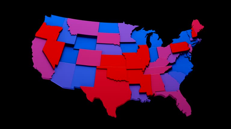 अमेरिकी चुनाव में Red, Blue और Purple States: क्या हैं, और क्यों पर्पल में है लड़ाई?