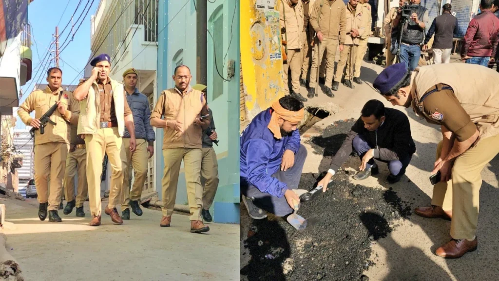संभल में बड़ा सर्च ऑपरेशन: हिंसा प्रभावित इलाके सील, नालियों तक मेटल डिटेक्टर से तलाशी