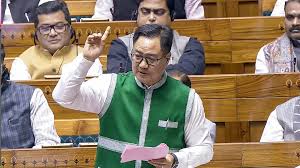 लोकसभा में किरेन रिजिजू ने कहा- भारत अल्पसंख्यकों के लिए सबसे सुरक्षित आश्रय
