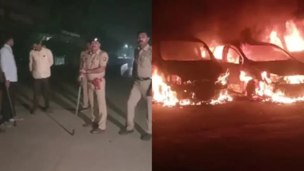 मंत्री की गाड़ी से टक्कर के बाद सुलग उठा महाराष्ट्र का जलगांव: आगजनी और पत्थरबाजी के बाद भारी पुलिस फोर्स तैनात