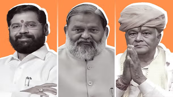 शिंदे, विज, मीणा: तीन राज्यों में असंतोष को कैसे संभाल रही है बीजेपी?
