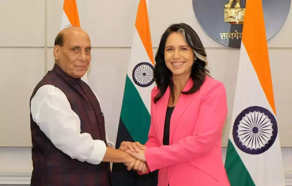 राजनाथ सिंह अमेरिकी खुफिया प्रमुख तुलसी गैबर्ड से मिले, रक्षा संबंधों को मजबूत करने पर हुई चर्चा