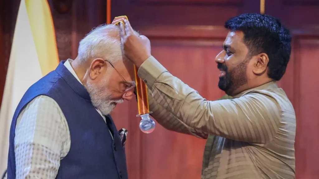 प्रधानमंत्री नरेंद्र मोदी को श्रीलंका का सर्वोच्च नागरिक सम्मान ‘श्रीलंका मित्र विभूषण’, भारत की वैश्विक साख का प्रतीक