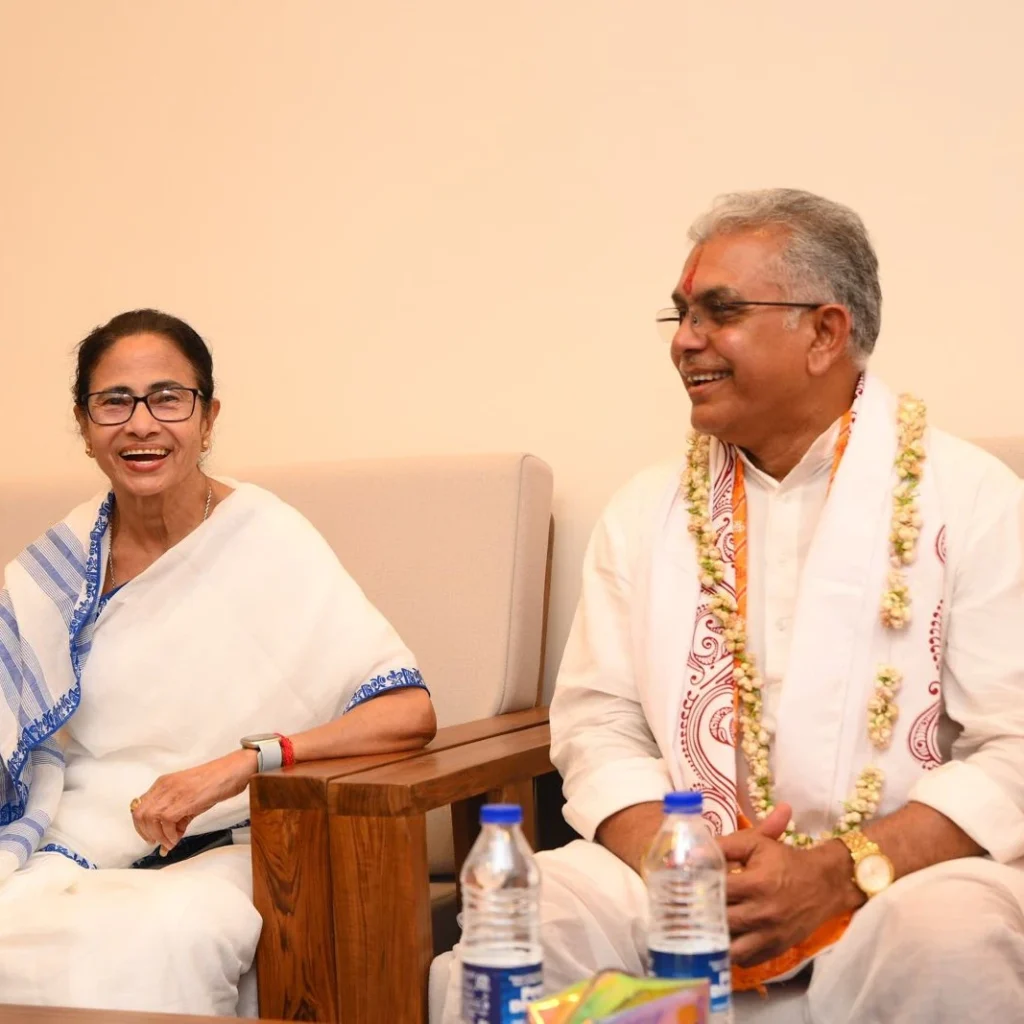 दिलीप घोष की ममता बनर्जी से दीघा में मुलाकात, भाजपा में मचा घमासान