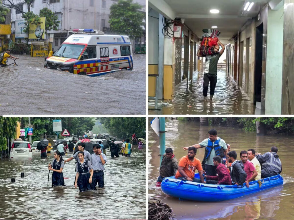 गुजरात में मॉनसून का कहर: सूरत में बाढ़ जैसे हालात, जनजीवन अस्त-व्यस्त
