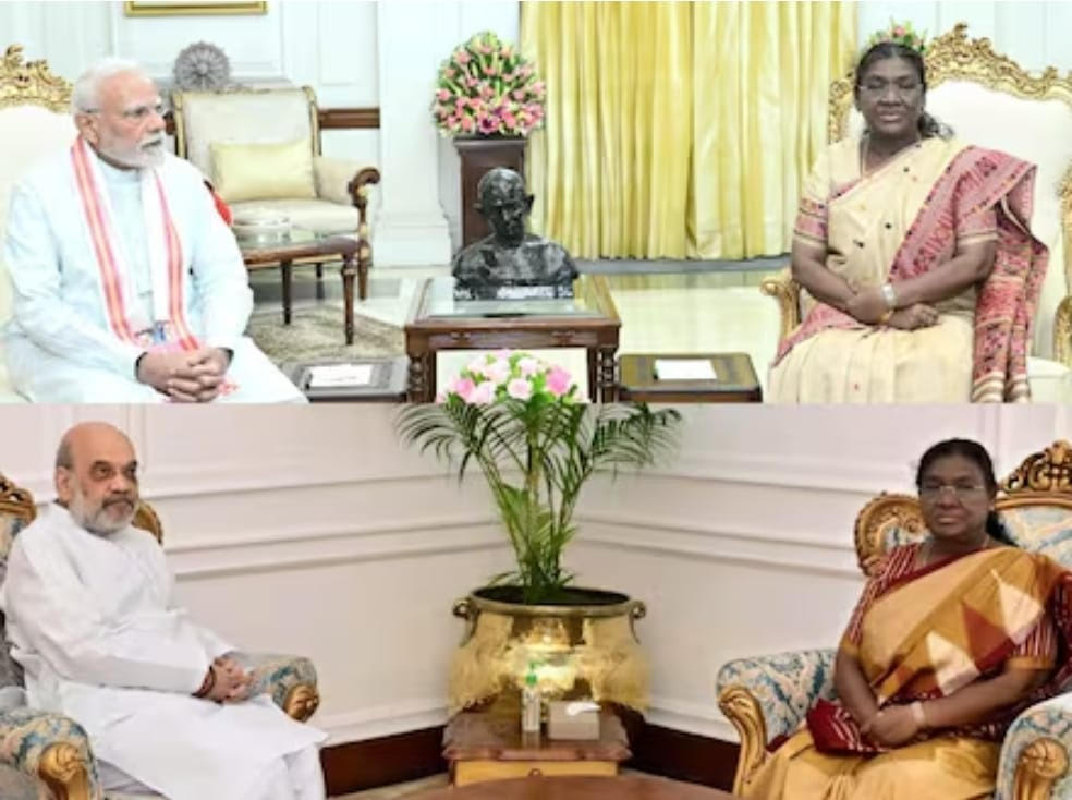 राष्ट्रपति से PM-शाह की मुलाकात, सियासी गलियारों में हलचल तेज