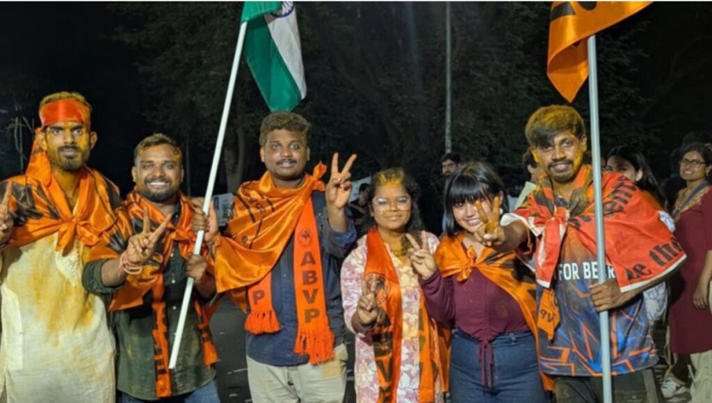 हैदराबाद सेंट्रल यूनिवर्सिटी में ABVP का क्लीन स्वीप