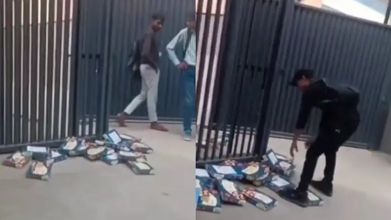 दिवाली बोनस की जगह ‘सोन पापड़ी’: मज़दूरों का गुस्सा फूटा, मिठाई के डब्बे फेंके