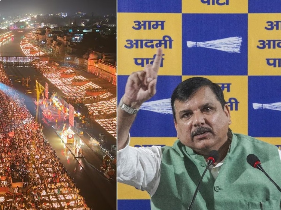 दीपोत्सव पर ‘फर्जी आस्था’ का वार: 26 लाख दीयों के रिकॉर्ड पर संजय सिंह ने BJP को घेरा
