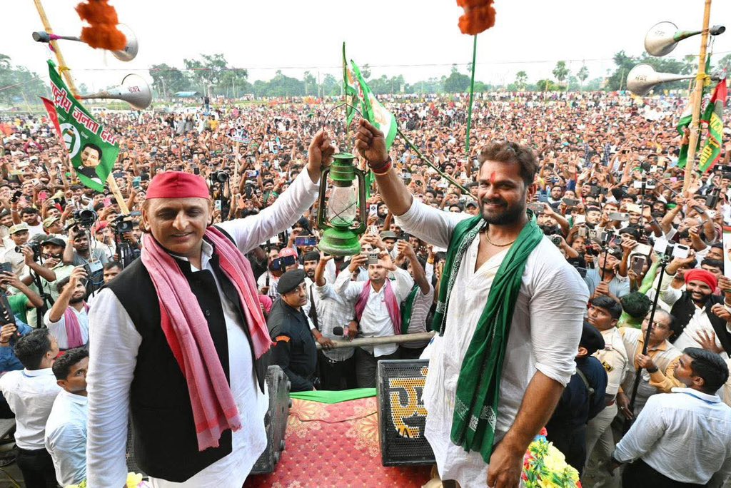 जदयू प्रत्याशी खेसारी लाल यादव का विवादित बयान, मंदिर में पढ़कर अफसर बन जाऊंगा क्या?
