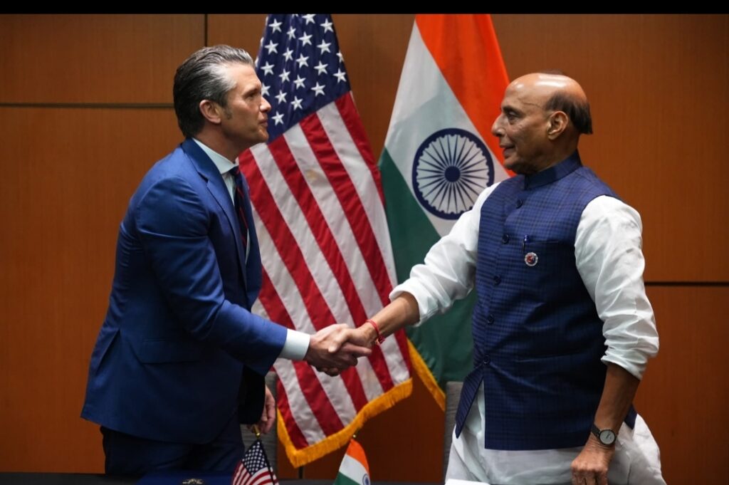 भारत-अमेरिका रक्षा सहयोग का नया युग: राजनाथ सिंह बोले , यह सिर्फ समझौता नहीं, भरोसे का विस्तार है