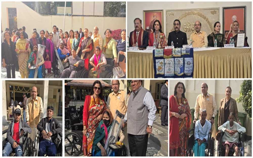 दिव्यांगजन दिवस पर रोटरी ने बांटी 100 व्हीलचेयर