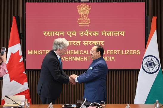 भारत–कनाडा उर्वरक सहयोग को मिलेगी नई गति, पोटाश सुरक्षा पर बढ़ा फोकस