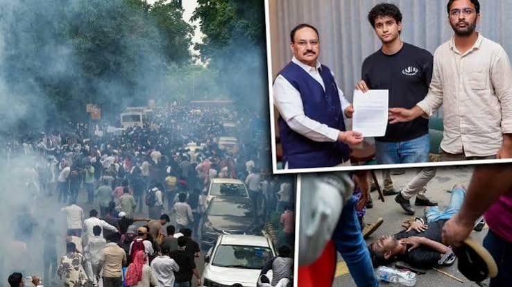 सीजेपी प्रदर्शन पर पुलिस कार्रवाई को लेकर खड़गे और नड्डा में जुबानी जंग, नड्डा बोले सीजेपी प्रदर्शन पुलिस कार्रवाई, जेपी नड्डा खड़गे बहस, छात्र एक्टिविज्म गिरफ्तारी, भाजपा लोकतंत्र विवाद, पुलिस ज्यादती छात्र प्रदर्शन
