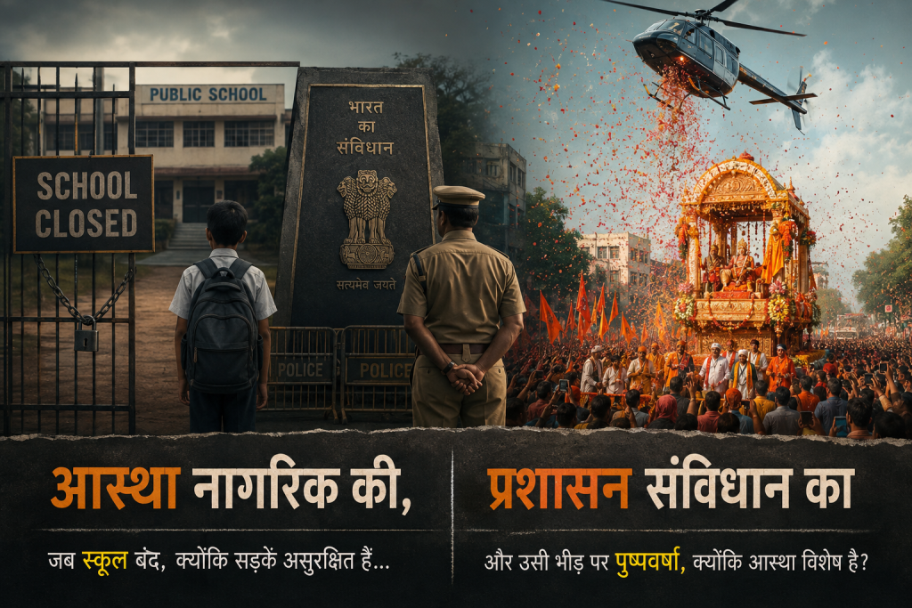 आस्था नागरिक की, प्रशासन संविधान का