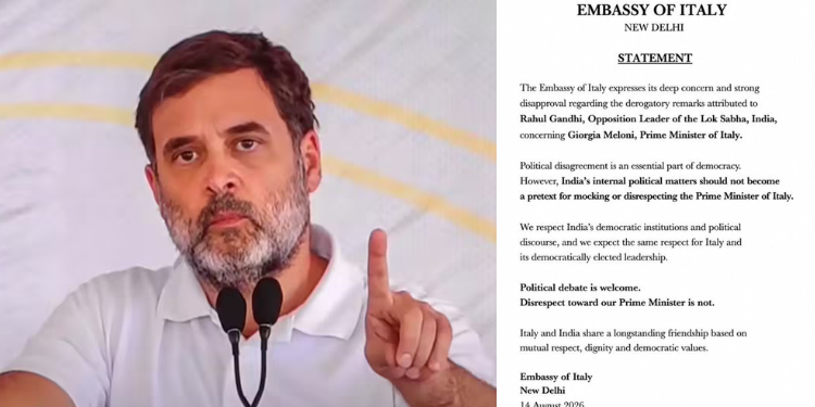 इटली: राहुल गांधी द्वारा जॉर्जिया मेलोनी अपमान पर प्रतिक्रिया