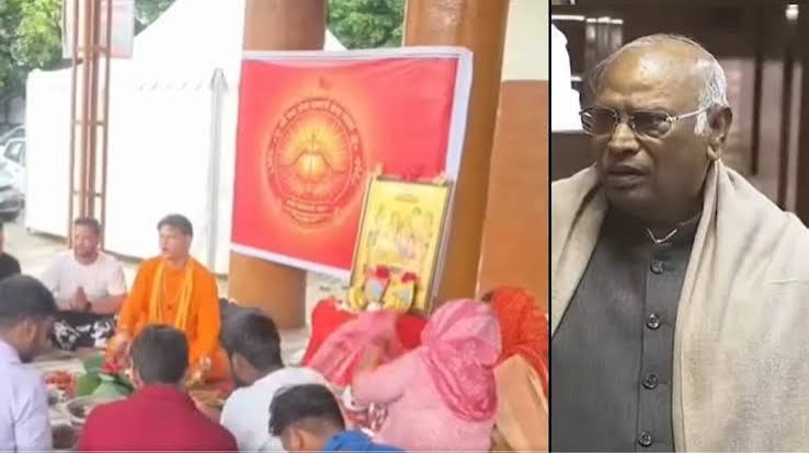 खड़गे ने शुद्धिकरण हवन पर जताई आपत्ति, दलित भेदभाव का मुद्दा उठाया काँग्रेस : खड़गे ने शुद्धिकरण हवन पर जताई आपत्ति, दलित भेदभाव का मुद्दा उठाया