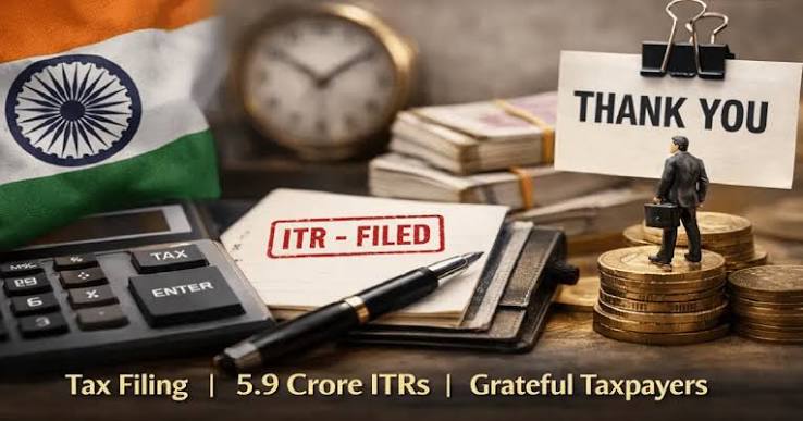 ITR :31 जुलाई तक 5.9 करोड़ से अधिक आयकर रिटर्न फाइल हुए ITR :31 जुलाई तक 5.9 करोड़ से अधिक आयकर रिटर्न फाइल हुए